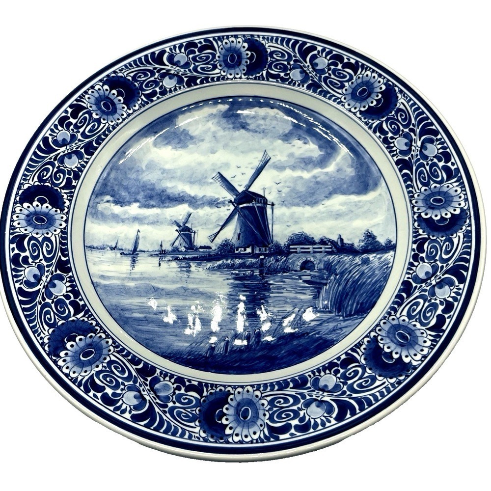 Large Delfts Blauw RAM Holland Pancake wall Plate 15"‎ 30 Cm Across